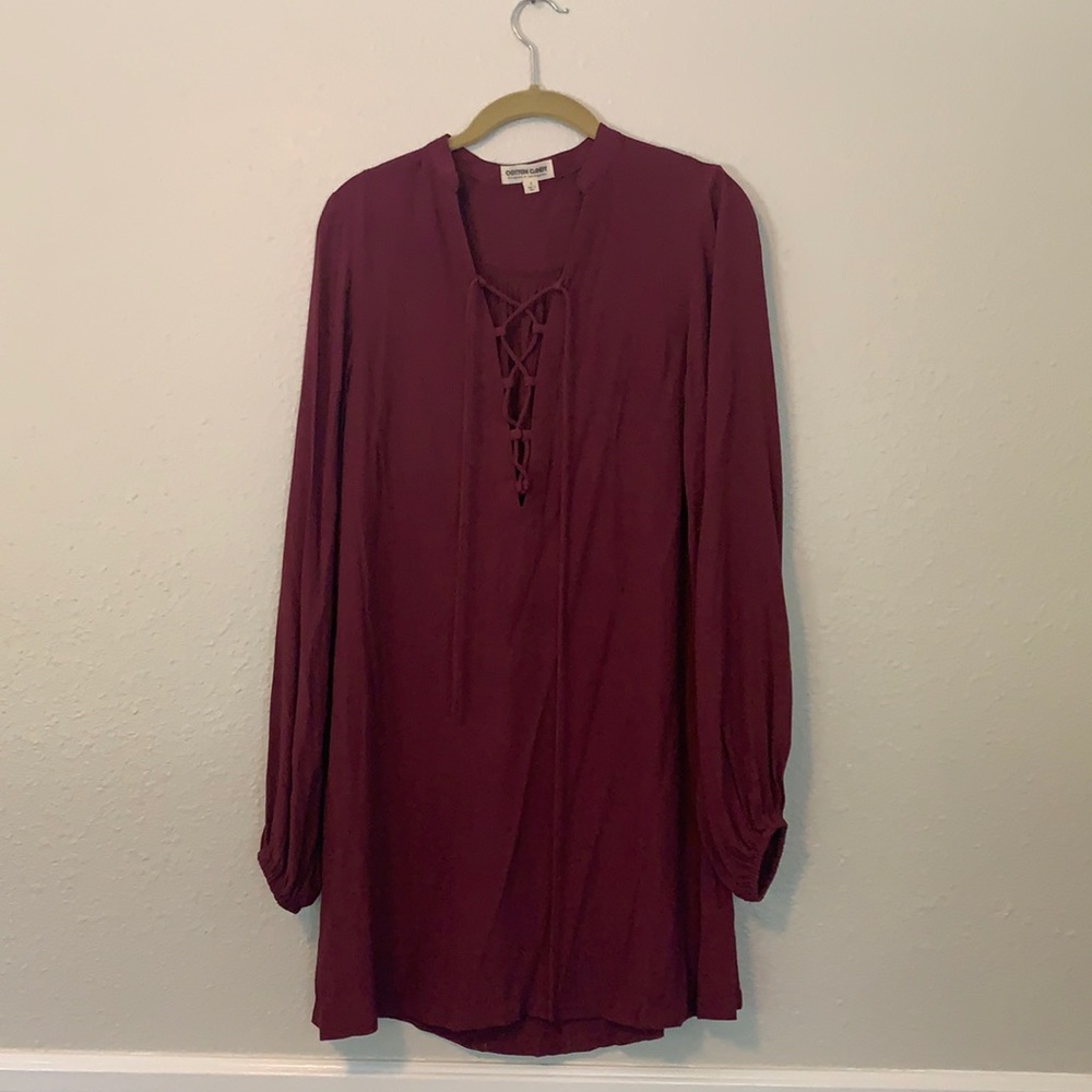 Cotton Candy LA Lace Up Tunic Dress